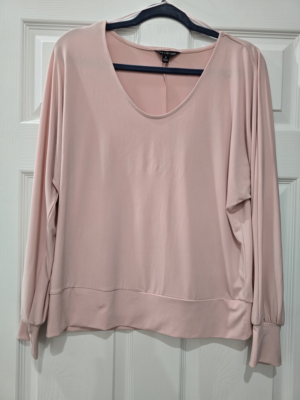 Thr Limited Blush Scoop-Neck Long Sleeve Top Size M